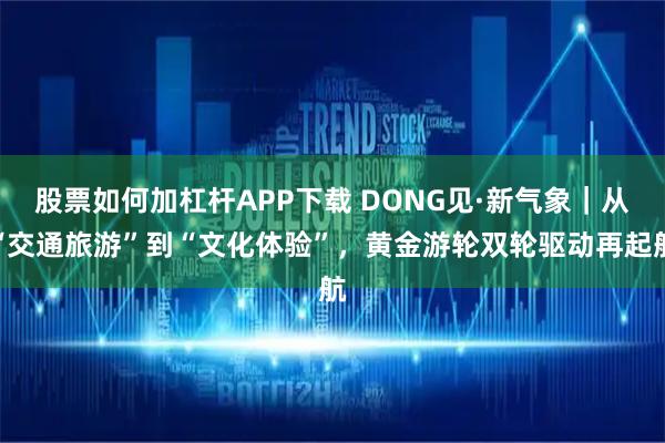 股票如何加杠杆APP下载 DONG见·新气象｜从“交通旅游”到“文化体验”，黄金游轮双轮驱动再起航